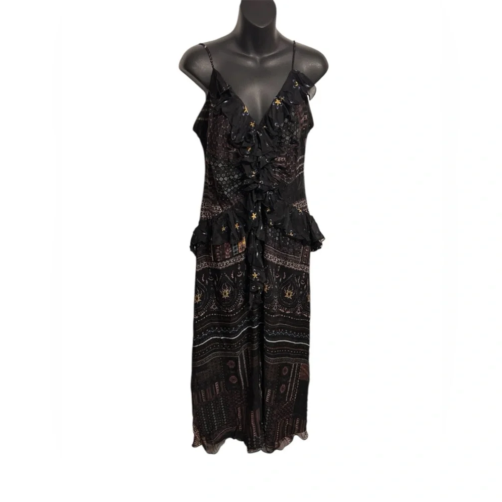 NWT Anthropologie Let Me Be floral maxi with ruffles - Picture 4 of 11